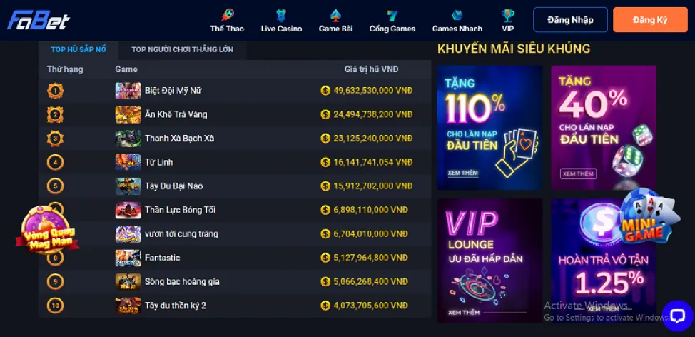 Bảng mô tả các cấp độ VIP tại oke88